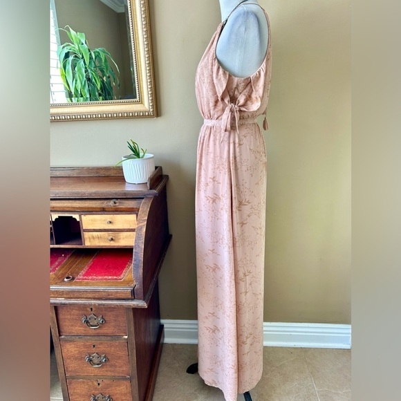 The Jetset Diaries TJD Sierra Floral Maxi Dress Halter Off Shoulder Front Slit S - Picture 4 of 16